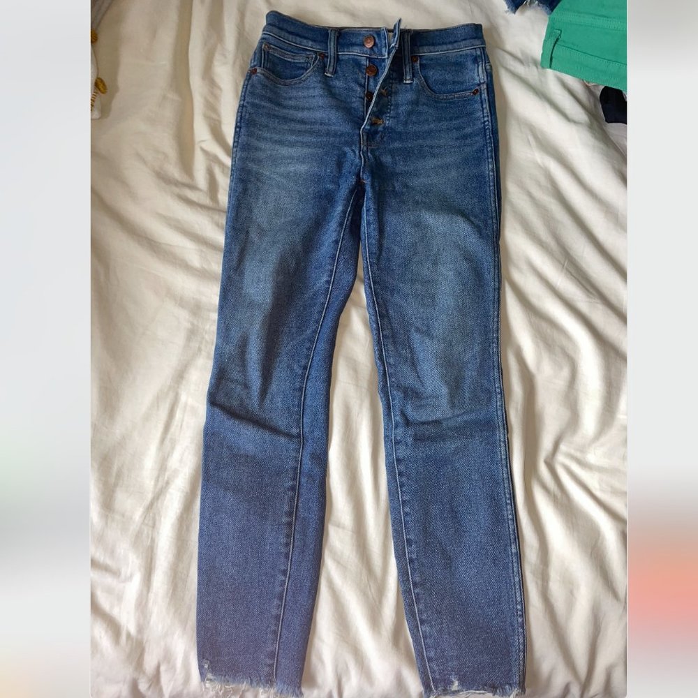 Madewell Medium Wash 10" High Rise Skinny Ankle Jeans (Size 25)